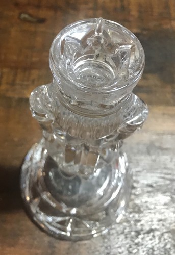 8" Nutcracker Holiday Christmas Candle Holder Pair Clear glass  Lead Crystal - Foto 6 di 7