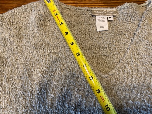 Coldwater Creek V Neck Sweater Long Sleeve Size M Green - Picture 6 of 8