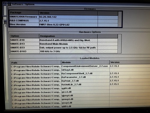 Rohde & Schwarz SMATE200A, Vector Signal Generator, 100kHz-3GHz, w/OPT, 101438 # - Picture 15 of 15