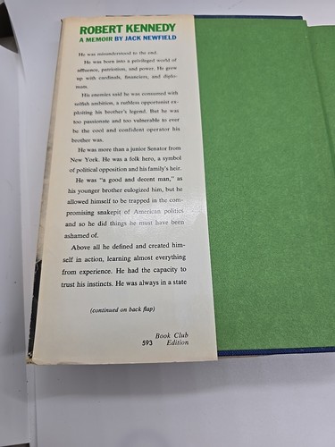Robert Kennedy A Memoir by Jack Newfield 1969 Book Club Edition VG Clean Book - Bild 2 von 5