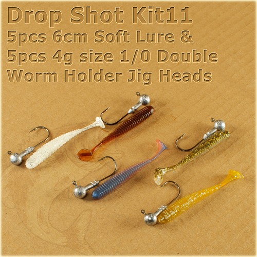 10 Stck. Drop Shot Köder Kit Micro Jig Heads Set Hecht Barsch Angeln - Bild 5 von 12