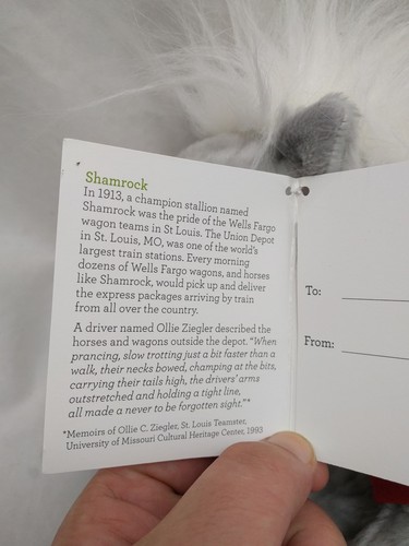 2013 Shamrock Legendary Wells Fargo Limited Edition Plüsch grau Postkutsche Pony - Bild 4 von 10