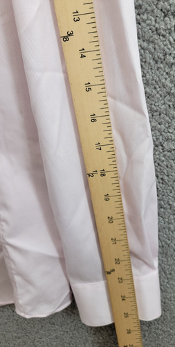 Calvin Klein Steel + Regular Fit Pin Cord Dress Shirt Men's Light Pink 16.5 - Picture 4 of 18