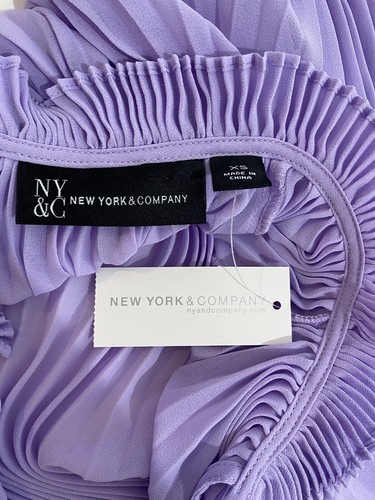 new york company Top Blouse Pleated Lilac Purple 3/4 Sleeves Size XS - Picture 11 of 13