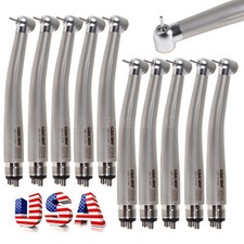 10PCS SANDENT Dental High Speed Turbine Handpiece 4Hole Fit NSK Pana-Max push DS