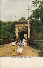 PC PHILIPPINES, OLD GATEWAY, MANILA, Vintage Postcard (b38915)