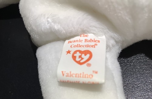 TY 4058 Valentino Bear Beanie Baby 1993/1994 RARE With 6 Errors - NEW IN CASE - Picture 7 of 9