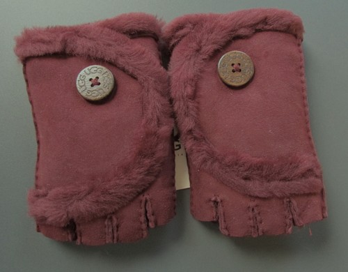 Guantes UGG Sin Dedos Mini Bailey Shorty Shearling Castaño o Sangre de Buey Nuevos - Imagen 46 de 46