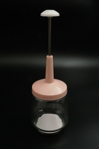 Vintage Pink Nut Herb Chopper Crusher Cup Mid Century Made in Chicago USA10 1/2” - Picture 1 of 3