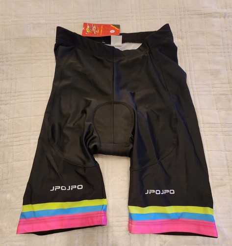 Jpojpo New Black Women's 2XL Padded Cycling Bike Shorts NWT