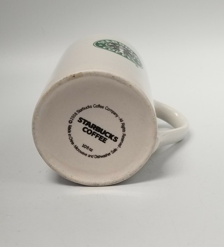 2008 Starbucks Coffee 10 oz tall white mug logo - Picture 6 of 12