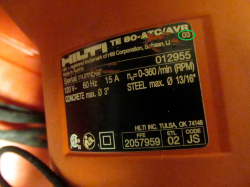 Sección de agarre para mango HILTI TE70 AVR TE70 ATC AVR (03) TE80 ATC AVR.03 2034978 - Imagen 5 de 8