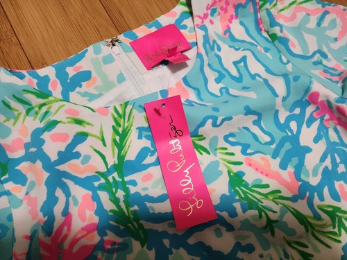NWT Lilly Pulitzer Blanca Mini Dress Size 0 Romper Multicolor Coral Bay Stretch - Picture 3 of 13