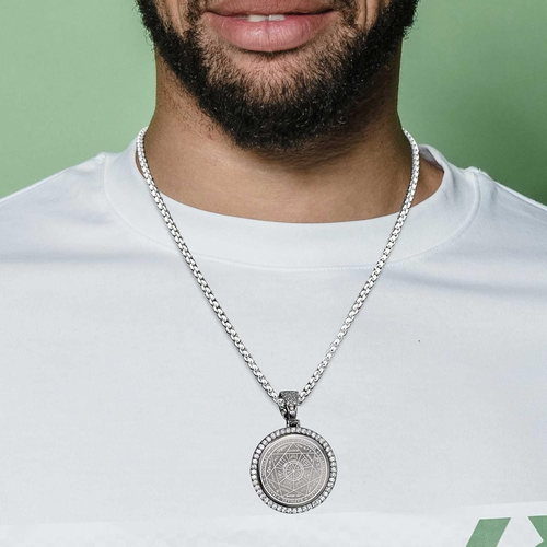 Collar de San Miguel Para Hombres Sello de Los 7 Arcangeles Colgante Protector - Imagen 4 de 9