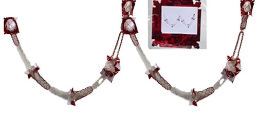 Weihnachtsfolie Girlande Deko Feier Decke hängen rot,gold, silber - Bild 15 von 21