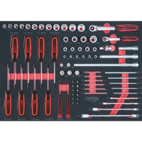 "Ks Tools SCS 1/4\"+3/8\"+1/2\" SteckschlüSsel-Satz, 75-Tlg In 1/1 Systemeinlage "