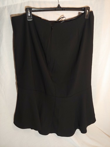 City Chic Womens Black Ruffled Asymmetric A-Line Skirt Plus 16 S Small NWT - Picture 3 of 3