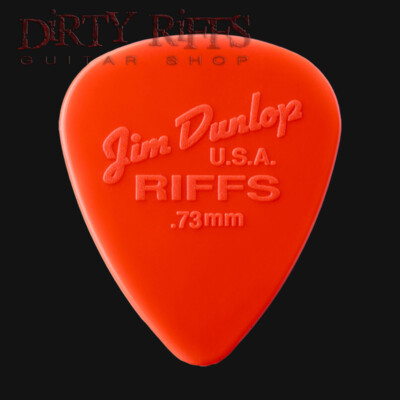 Dunlop Riffs 0,73 mm rot Nylon Gitarren-Plektren Gitarrenplektren in Packungen von 1 - 36