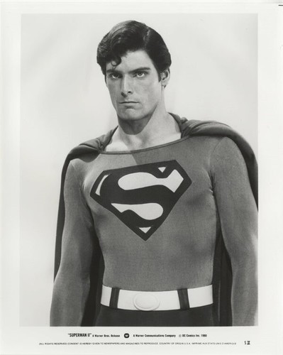 Superman 2 Christopher Reeve muskulärer Superheld Nahaufnahme Original 8x10 Foto
