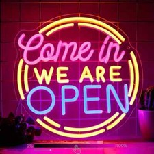 Come in We Are Open Neon Lights for Wall Decoration Pub Neon Bar Signs