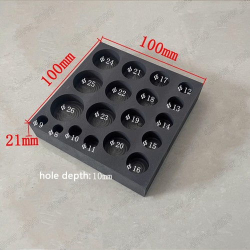 1pcs Irregular Graphite Mold Porous Crucible Metal Ingot Gold and silver Forming - Picture 28 of 28