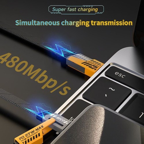 4 in 1 Multi USB C A 8PIN PD Charger Charging Cable 65W / 27W For iPhone Samsung - Picture 3 of 9