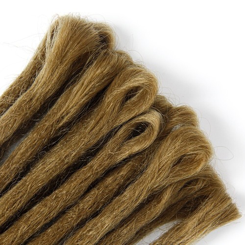 20" Brown Dreadlocks Extensions Crochet Braiding Hair Faux Locs Synthetic Dreads - Picture 4 of 13