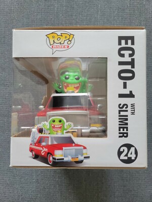 Funko Pop Rides Ghostbusters Red ECTO-1 with Slimer #24