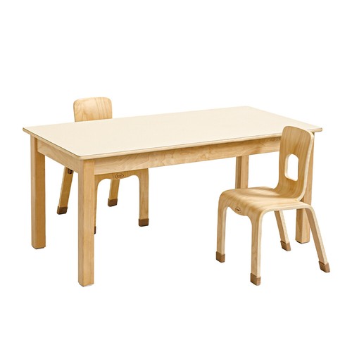 Jooyes Kids Birch and White Rectangular Table - H58cm - Picture 3 of 9