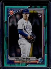 2024 Bowman Chrome Aqua RayWave Refractors Jordan Wicks RC 11/199