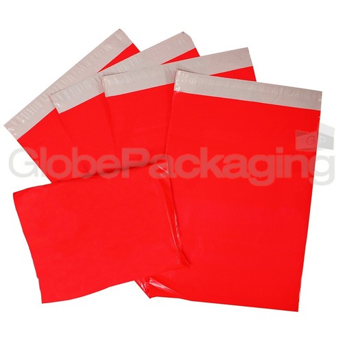 100 x Strong RED 6x9" Mailing Postal Poly Postage Bags Mailers 6"x9" (170x240mm) - Picture 2 of 5