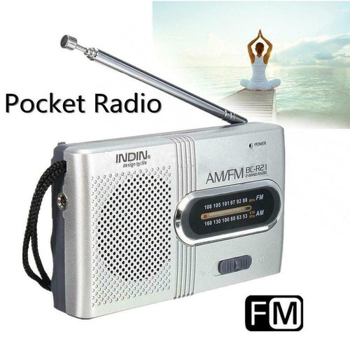 Mini Pocket Travel Portable Slim AM FM Radio Speaker Antenna Battery Operated - Picture 8 of 9