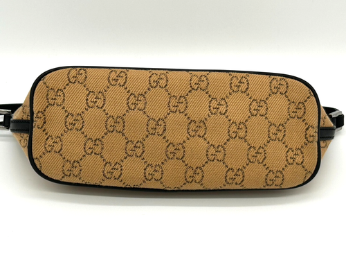 Gucci GG Borsa a mano mini borsa accessori tela pelle marrone beige autentica - Foto 5 di 16