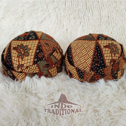 1 pc Blangkon Batik for kids Javanese hat Headgear Traditional Headdress - Picture 3 of 5