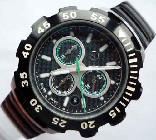 Mercedes Benz AMG DTM Motorsport Racing Carbon Car Accessory Chronograph Watch - Picture 5 of 12