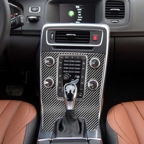 Carbon Fiber Interior Central Console Cover Trim For Volvo V60 S60 2010-2017 - Picture 3 of 12