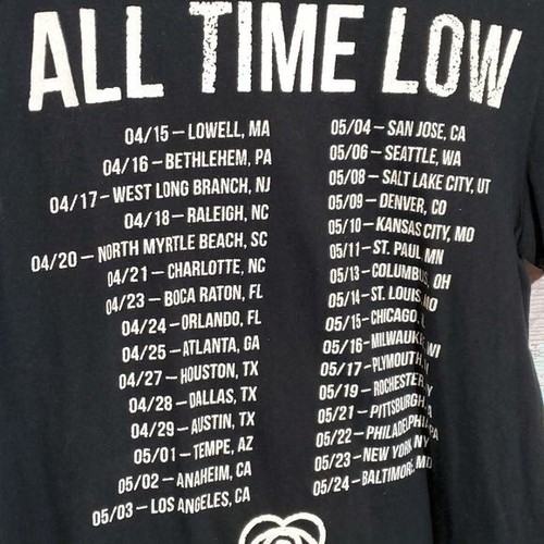 All Time Low Future Hearts Tour Black TShirt Sz M 923 - Picture 5 of 7