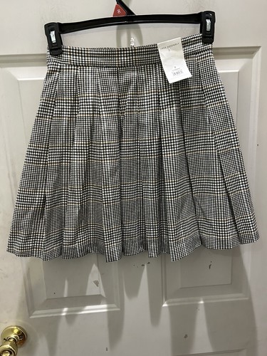 New!Free Assembly Plaid Pleated Mini Skirt With Side Pockets.Size 0. Functional! - Picture 3 of 3