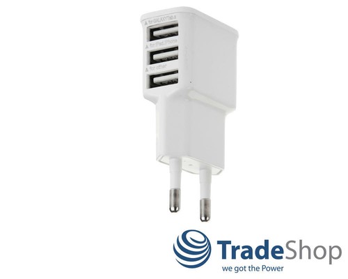 Mini 3-krotna ładowarka USB 2A adapter zasilacz wtyczka sieciowa wtyczka 220V - Zdjęcie 4 z 4