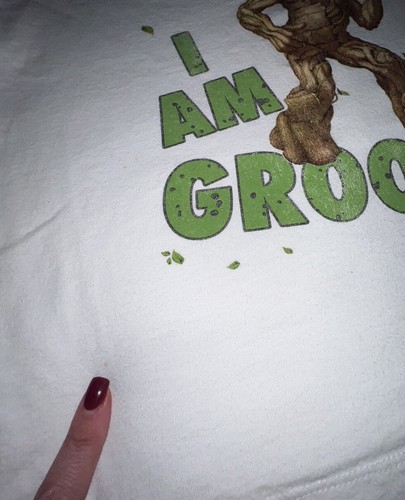 Old Navy Marvel I Am Groot Boys White Short Sleeve Tee Shirt Size Medium M (8) - Picture 3 of 9