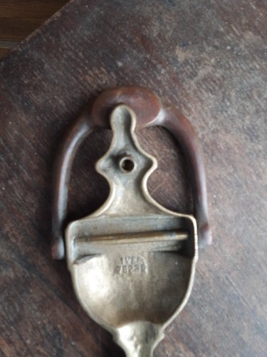 Antique Vintage Brass Door Knocker MARKED IVES 75235 - Picture 19 of 24