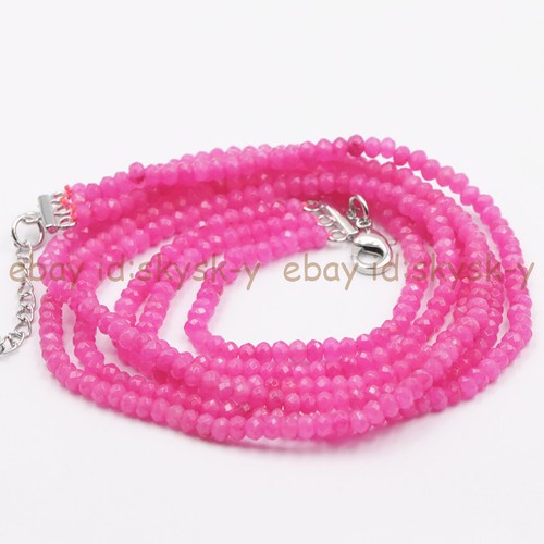 3 Rows 2x4mm Faceted Multicolor Jasper Rondelle Beads Necklace Earrings Set - Picture 28 of 29