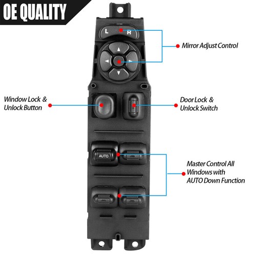 Master Window Switch& Driver & Passenger Bezel for Dodge Ram 1500 2500 3500 - Bild 5 von 7