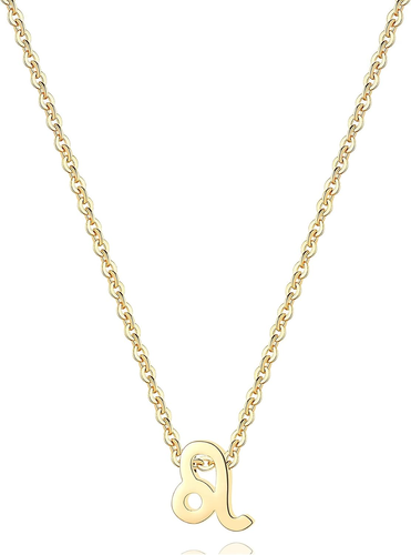 18K Gold Plated Astrology Necklace for Women Jewelry,12 Zodiac Pendant Horoscope