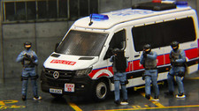1:43 Scale Hong Kong Police CTRU Team Figure 4pcs for 1/64 Diorama Car Model