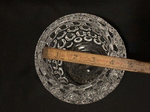 Konkave Blasen Kristall Vase und Kerzenhalter - Bild 5 von 12