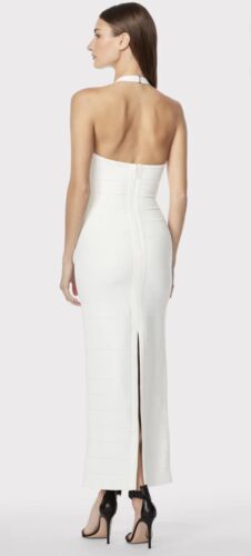 Herve Leger ICon Bandage Halter Gown White Size Large New NWT Reail $1.160 - Picture 3 of 4