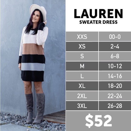 Neu mit Etikett XL solides Armee Krokodil grün LuLaRoe LAUREN PULLOVER Kleid XL 18/20 16/18 - Bild 2 von 12