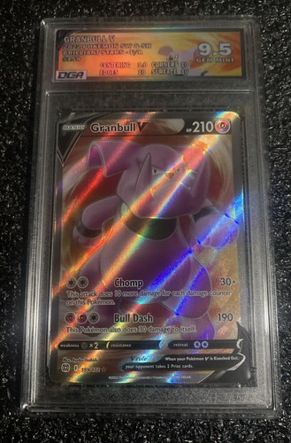 2022 Pokemon SW & SH Brilliant Stars #159 Granbull V FA DGA 9.5 GEM MINT PSA BAS
