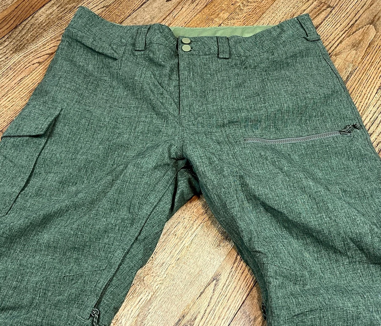 burton covert insulated lined adjustable waist pockets pants